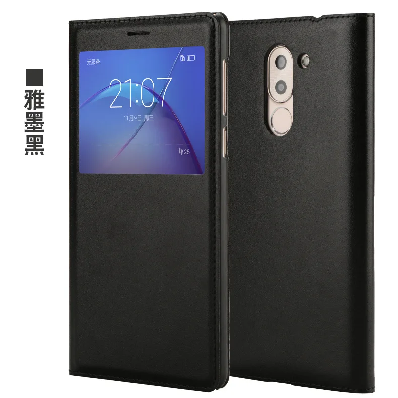 NECONO Za Huawei honor 6x primeru view window Brezplačno Odgovor Smart spanja wake-up Funkcija Usnja Flip Case za čast 6x primeru zajema