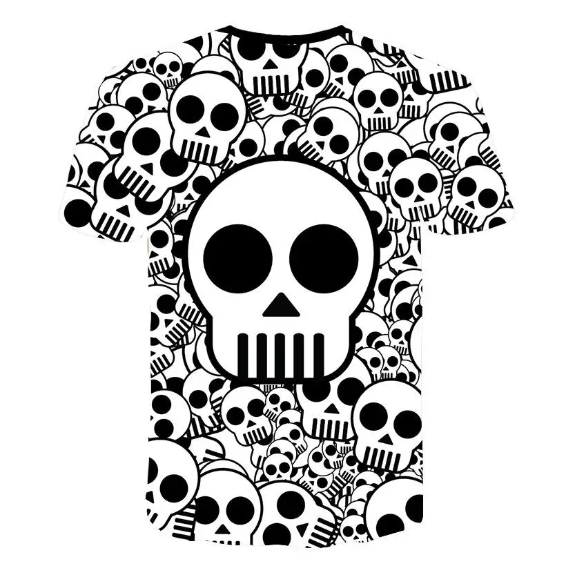 Negro Cobweb & Lobanje pinted 3D camiseta hombres camiseta verano harajuku camiseta Priložnostne Camisetas manga corta Vrhovi cadera hop