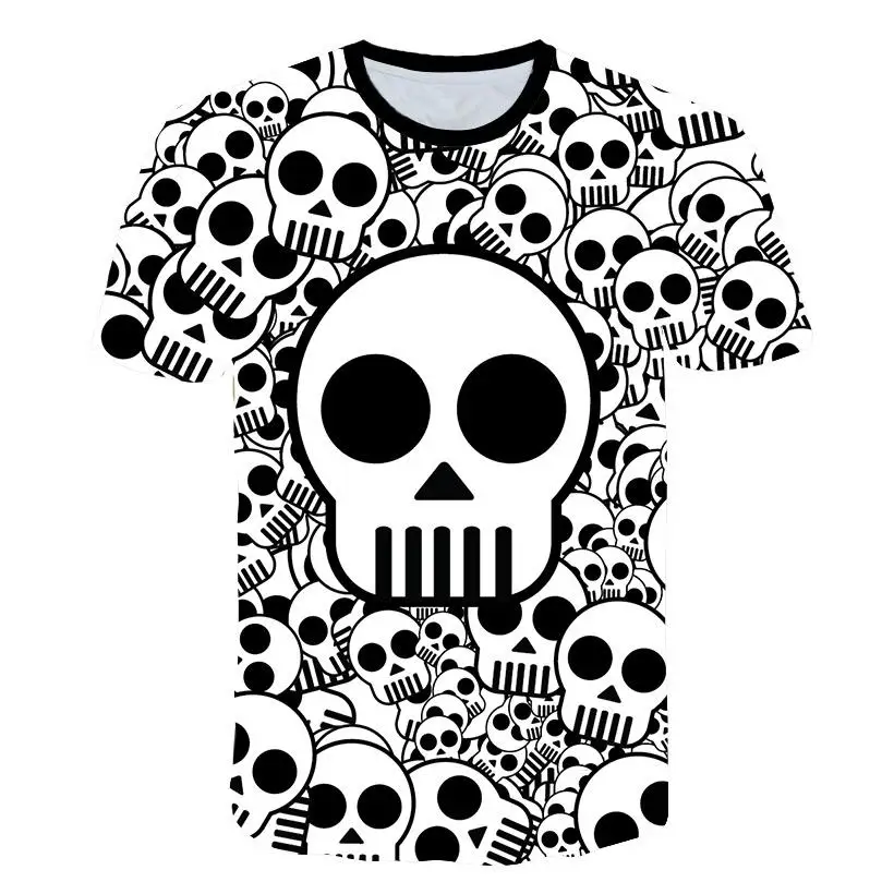 Negro Cobweb & Lobanje pinted 3D camiseta hombres camiseta verano harajuku camiseta Priložnostne Camisetas manga corta Vrhovi cadera hop