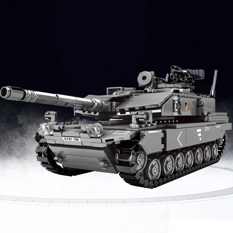 Nemški Leopard 2A7+ zwei A sieben Glavni Bojni Tank Sodobnih vojaških Preživetje Bojevanje Model Stavbe, Bloki, Opeke igrače fantje darila