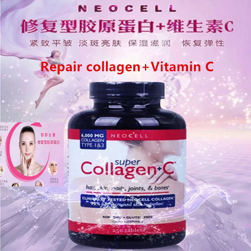 NeoCell Super Kolagena+VitaminC Super Kolagena+C Hidroliziran kolagen 250pcs1 steklenico NAS uvoz Original pristni izdelek