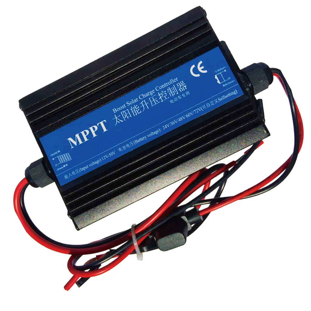 Nepremočljiva 24V-72V MPPT Povečanje Sončne celice, Baterije Krmilnik Regulator Inteligentni , LED indikator Modra