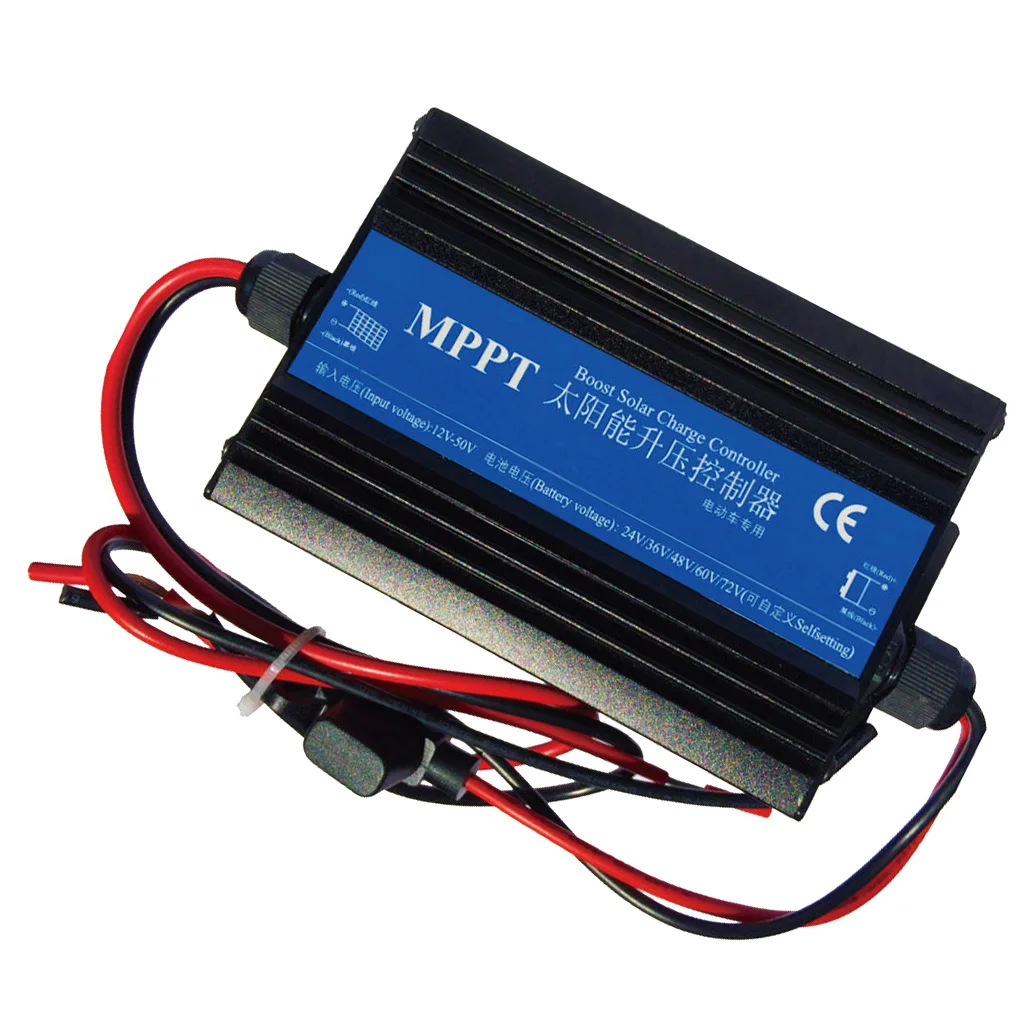 Nepremočljiva 24V-72V MPPT Povečanje Sončne celice, Baterije Krmilnik Regulator Inteligentni , LED indikator Modra