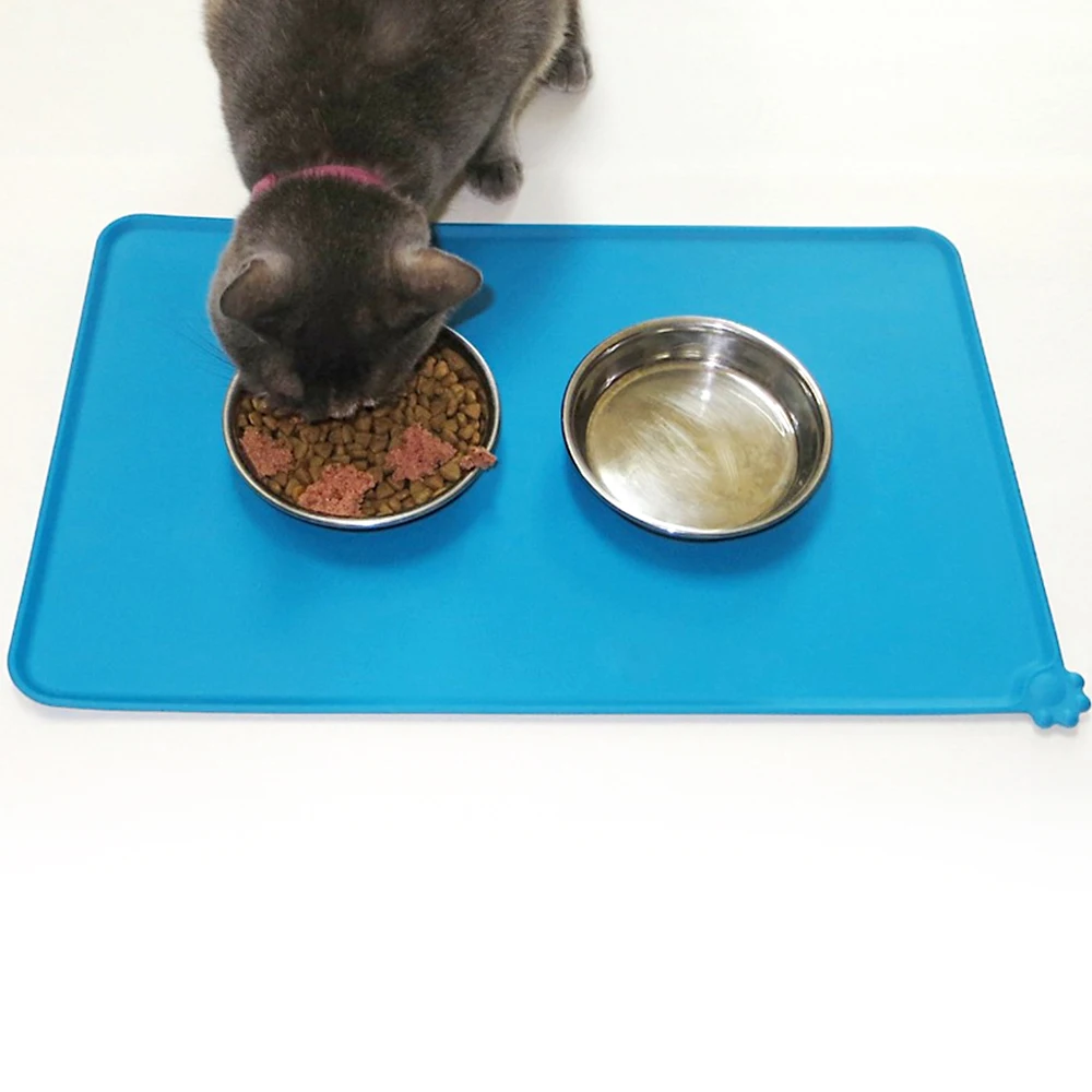 Nepremočljiva Pet Mat Pes, Mačka Barva Silikonski Hrane Za Hišne Živali Mat Pet Skledo Pitne Vode Pad Pes Dovajalen Mat Enostavno Čiščenje