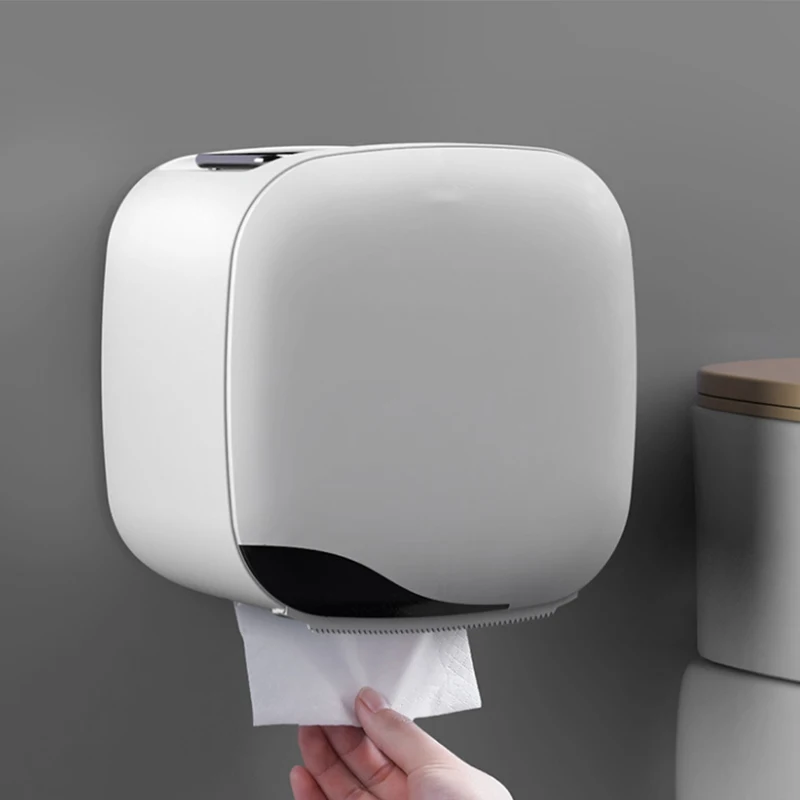 Nepremočljiva Toaletni Papir Držalo Wall Mount Toaletni Papir Pladenj Za Papir Roll Tkiva Cev Doma Kopalnica Škatla Za Shranjevanje Organizator