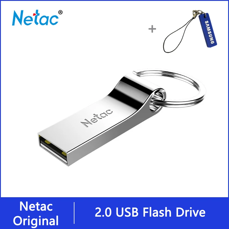 Netac U275 USB 2.0 Flash Drive S Obroč Ključ 8GB 16GB 32GB Aluninum Zlitine Palico USB2.0 8 16 32 GB Kovinski Pendrive Iver U Disk