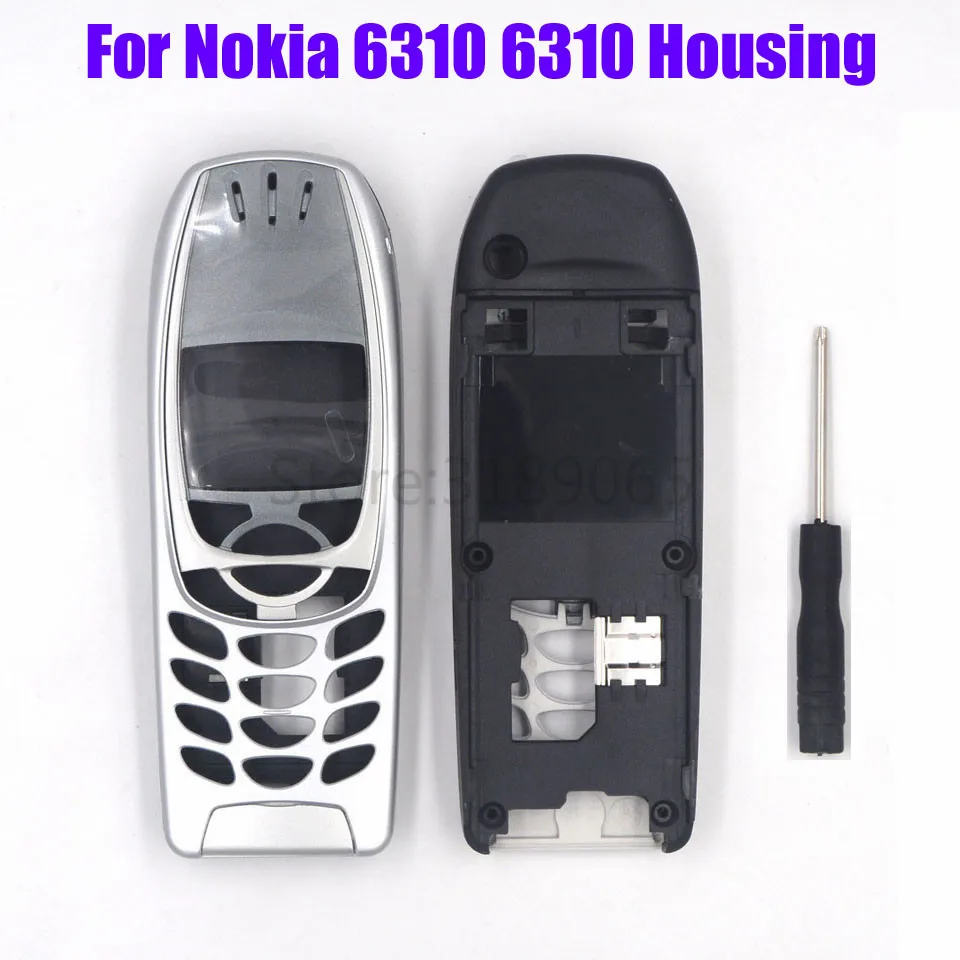 New visoke kakovosti Logotip Ohišje Za Nokia 6310 Kritje 6310i Sprednje Plošče Sredini Okvirja Baterije Vrata Primeru Zamenjavo artikla Tipkovnica