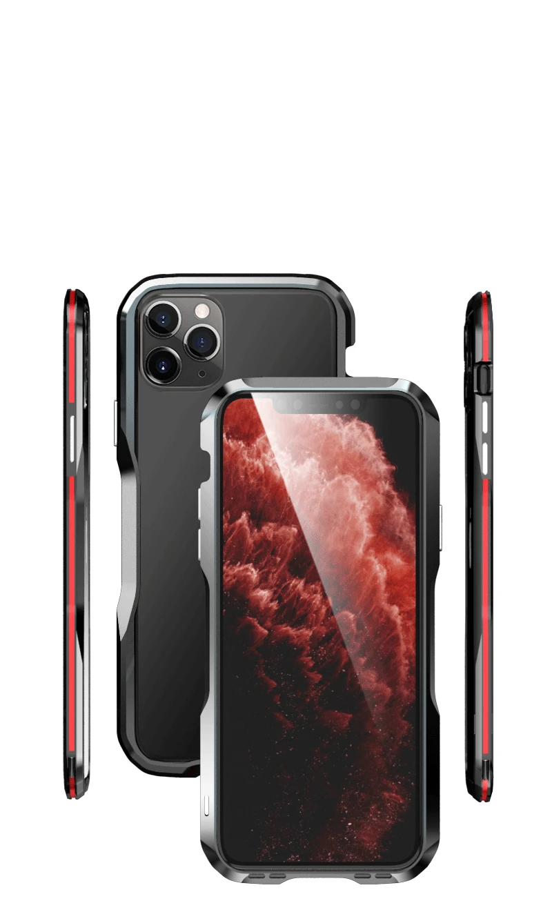 New Visoke Kakovosti Luksuzni Aluminij Metal Bumper Za iphone X XR XS MAX Primeru Okvir S Kovinskimi Gumb ZA iphone 11Pro 6s 7 8 Plus
