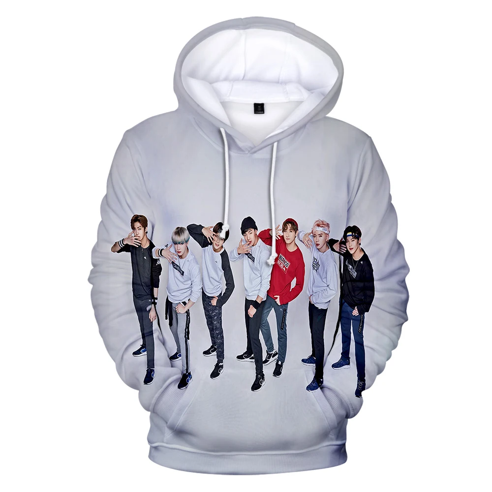 New Vroče jeseni, pozimi moda najnovejšo 3D MONSTA X moški ženske priložnostne 3D hoodie otrok kul hooded hoodies majica outwear