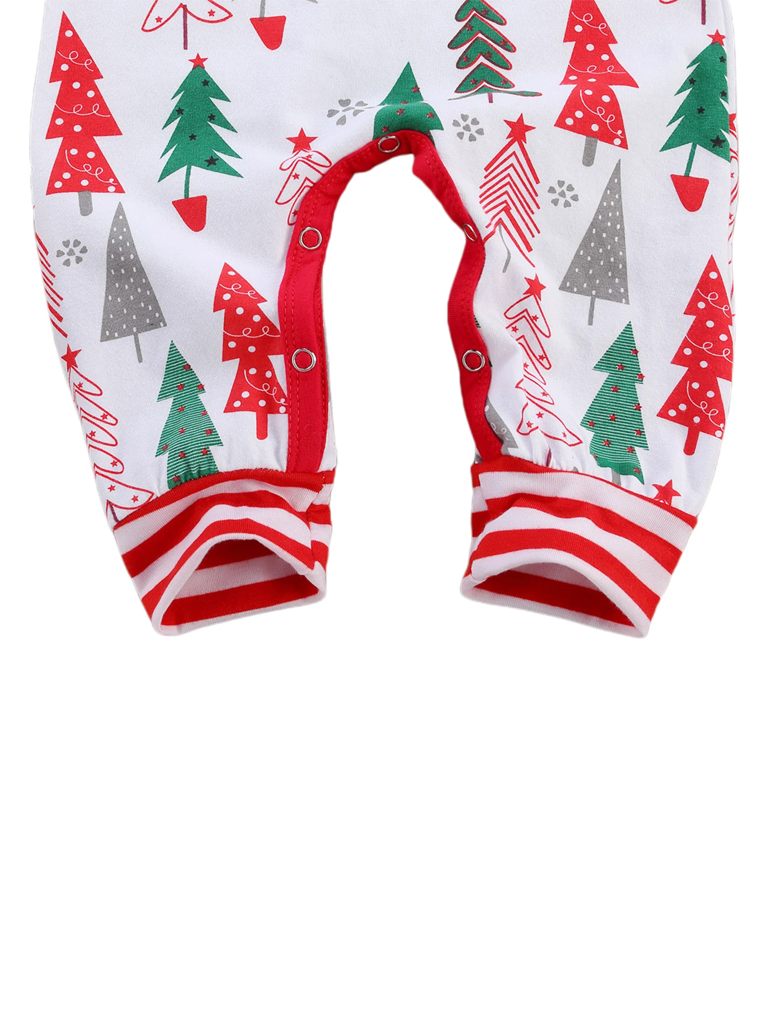Newborn Baby Dekleta Fantje Božič igralne obleke Glavo 2pcs Santa Drevo Tiskanja Dolg Rokav Jumpsuits 0-24M