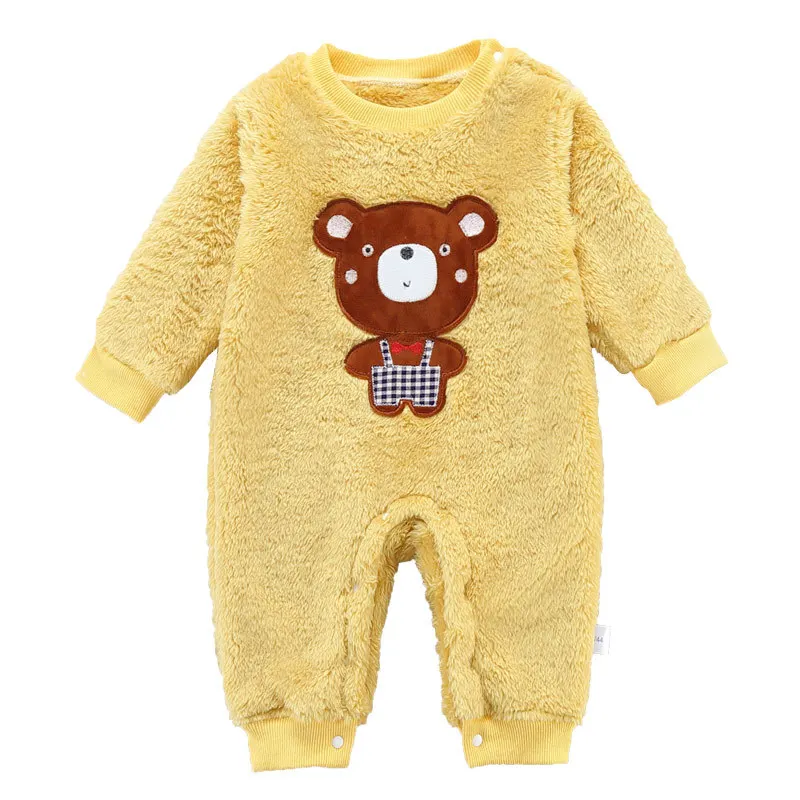 Newborn baby dekleta fantje dolgo rokavi risanka outwear kombinezon malčka otroci jumpsuits dojenčka zgostitev toplo igralne obleke 0-18 M