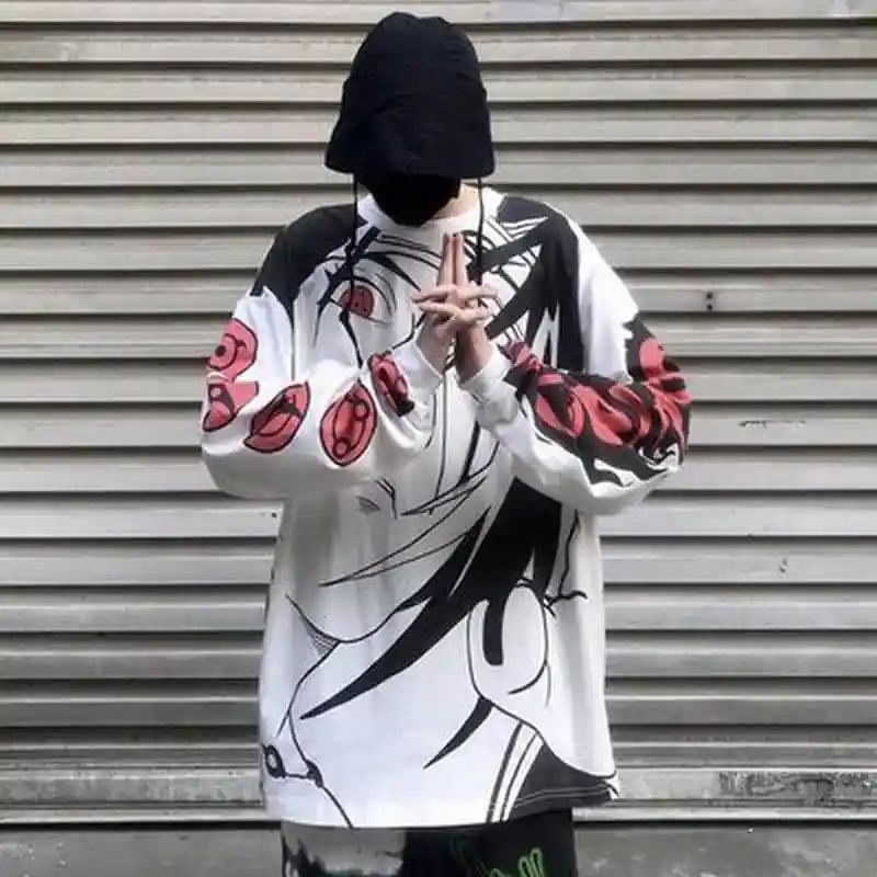 NiceMix Anime Naruto Uchiha Itachi Sharingan tiskanja tanke, ki so hoody Jeseni ulične svoboden dolgimi rokavi, puloverji Majica ženske me