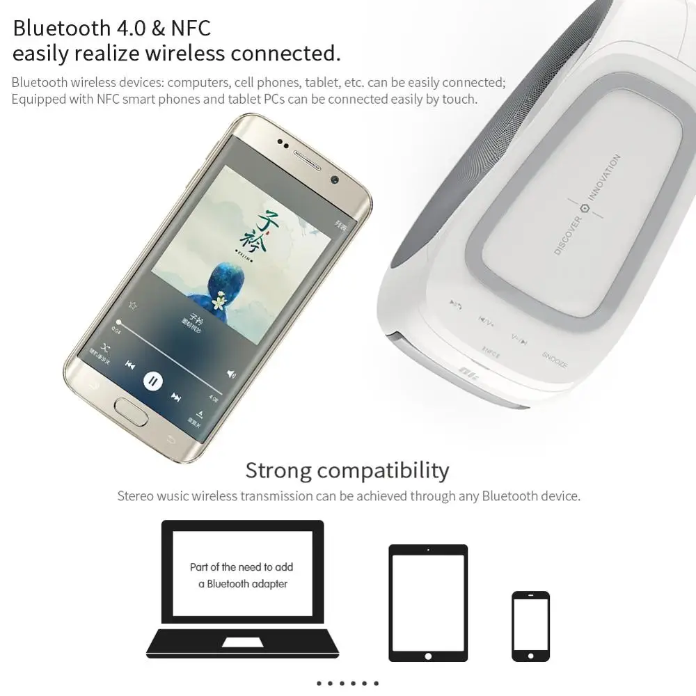NILLKIN Bluetooth Zvočnik za Domači Kino Qi Brezžični Polnilnik za SamsungS21 Opomba 20 Glasbe Surround Zvočnik Polnilnik za iPhone 12