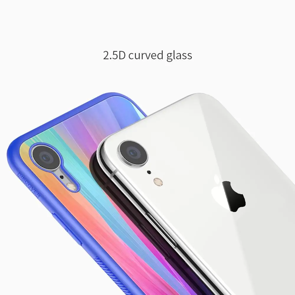 NILLKIN Kaljeno Steklo Ohišje Za Apple iPhone XR Silikonski Pokrovček Telefona Primeru Za iPhone XR Luksuzni Primerih TPU Okvir Pokrova
