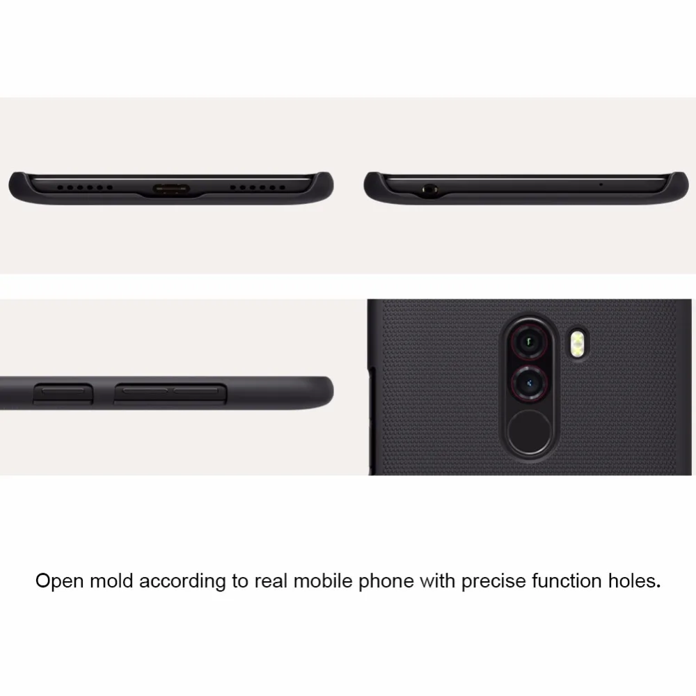 NILLKIN za Xiaomi Pocophone F1 Primeru Pocophone F1 Kritje Motnega Ščit Trde Plastike Hrbtni Pokrovček Telefona Primerih