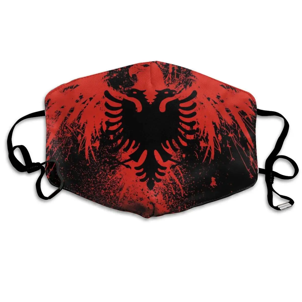 NiYoung Ženske Moški Teens Stroj za Večkratno uporabo Maske z Elastičnim Uho Zanke, Anti Dust Onesnaževanja Masko (Rdeča Črna albanske