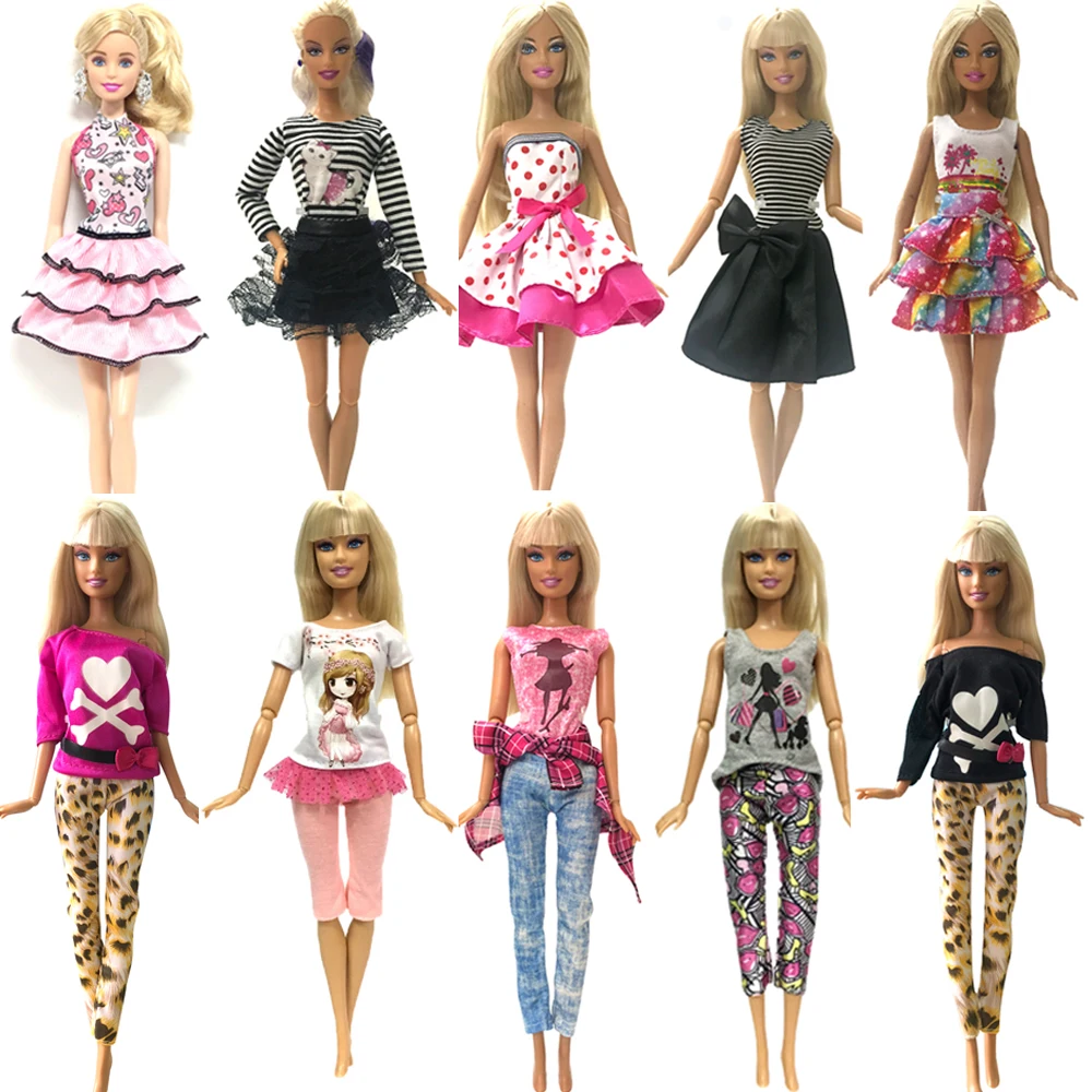 NK 10 Kos/Set 2020 Najnovejši Lutka Obleko Lepo Ročno Stranka Oblačila Moda Ouitfit Za Barbie Lutka Najboljše Darilo Otroške Igrače