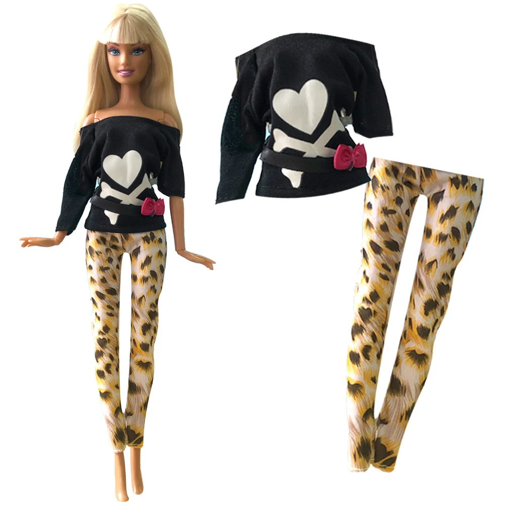 NK 5 Kos/Set Najnovejši Lutka Outift Ročno Stranka Oblačila Top Moda Obleko Za Barbie Lutka Dodatki za Otroške Igrače Dekleta'Gift DZ