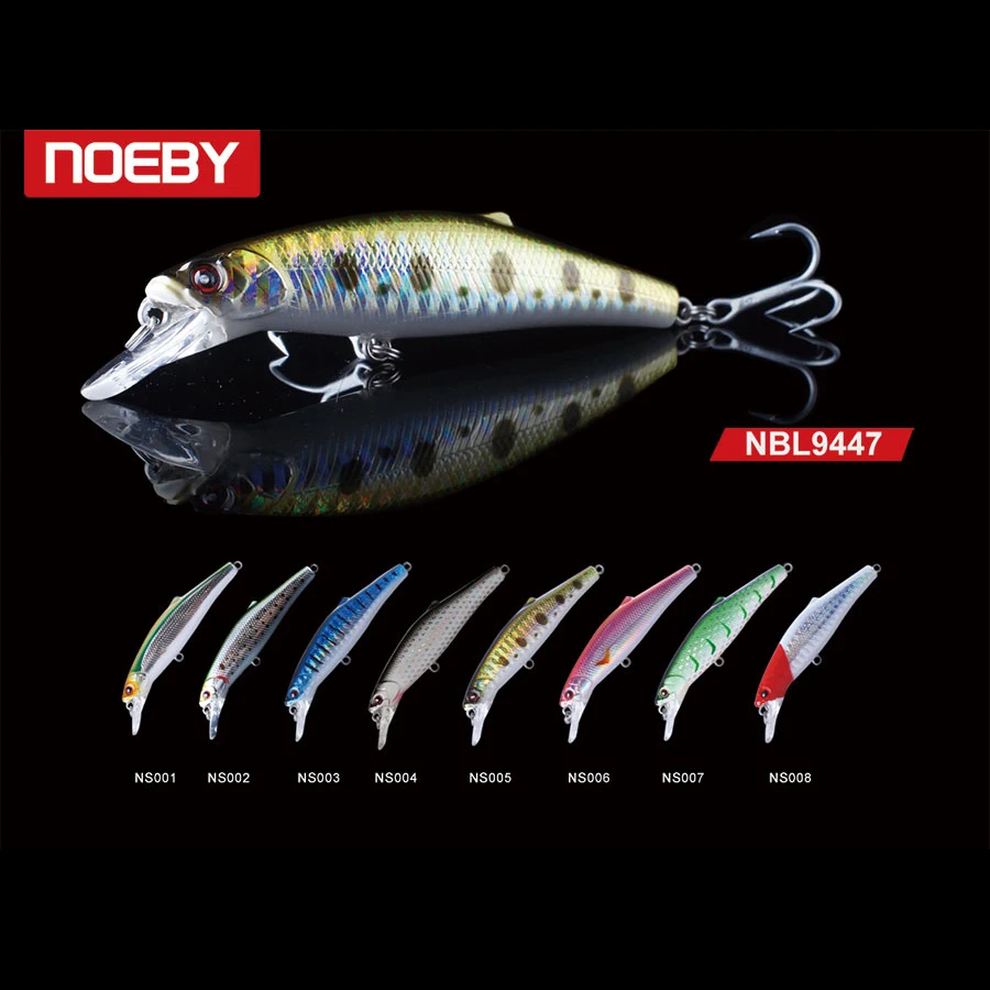NOEBY NBL9447 Fishing Lure Potopu Pisanec Umetne Trdi Vabe Wobblers Globoko Multicolor Kavljem Laser