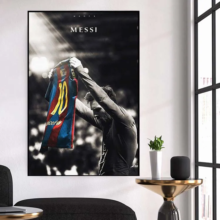 Nogometni Šport Star Lionel Messi Retro Poster Tiskanje Nogometni Igralec, Ki Natisne Stenskih Slikah, Doma Dekoracijo
