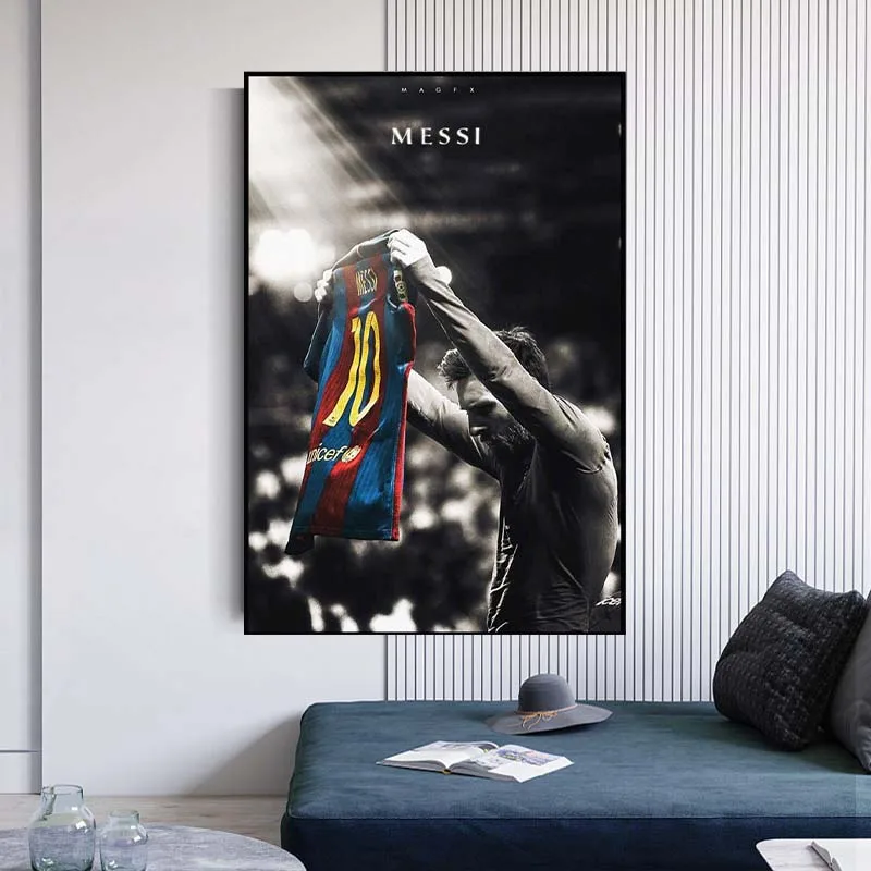Nogometni Šport Star Lionel Messi Retro Poster Tiskanje Nogometni Igralec, Ki Natisne Stenskih Slikah, Doma Dekoracijo