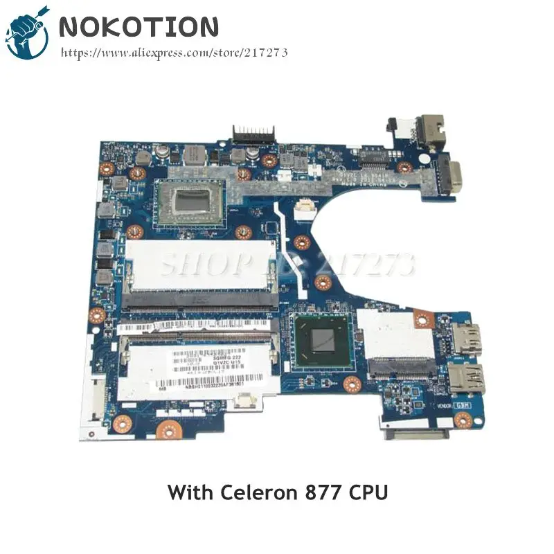 NOKOTION Za Acer aspire 756 Prenosni računalnik z Matično ploščo Celeron 877 CPU DDR3 NBSH011003 OPOMBA.SH011.003 Q1VZC LA-8941P