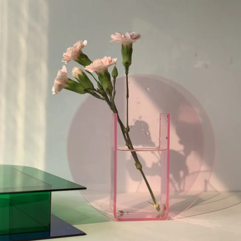 Nordijska Akril Vaza Geometrijske Posušeni Cvetni Posodo Cvetlični Aranžma Hydroponic Cvet Home Office Namizno Dekoracijo