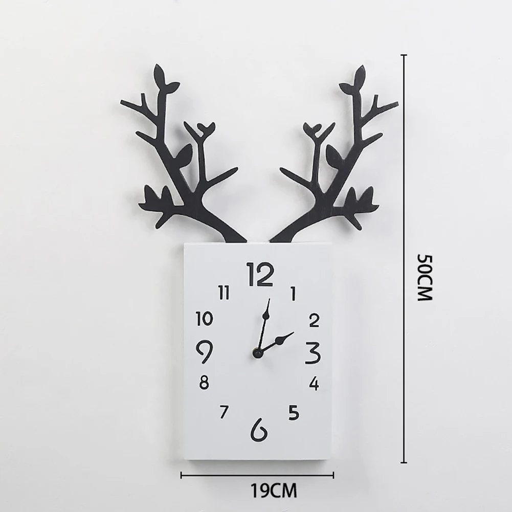 Nordijska minimalističen stenska ura ustvarjalnega lesene antler Doma dekor visi ura dnevna soba, spalnica office home watch ure