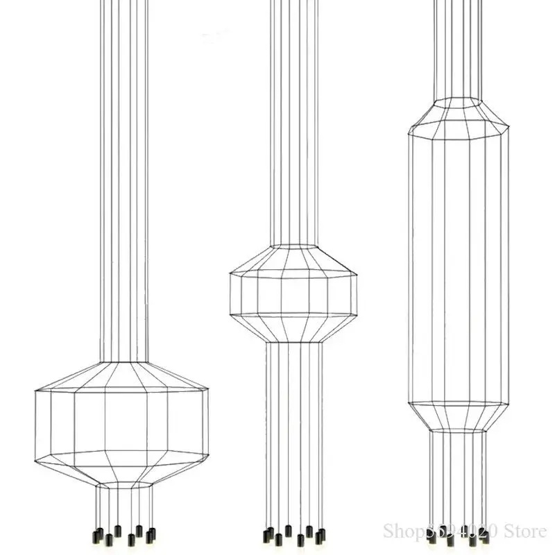 Nordijska Post-moderne Geometrijske Dolgo Linijo Lestenec Luči Preproste Ustvarjalne Dnevna Soba Jedilnica Hanglamp Svetilka Led Lamparas