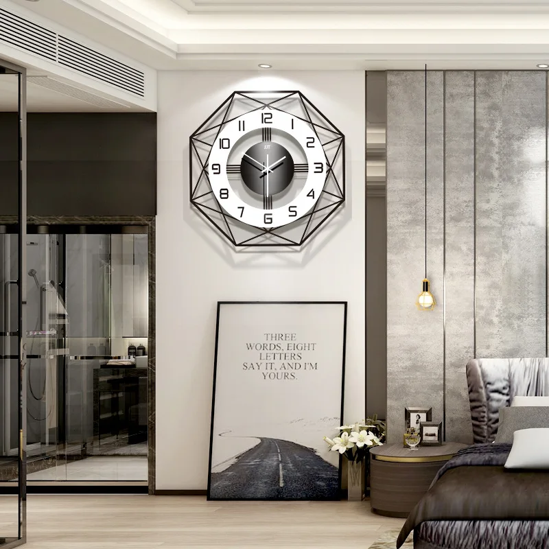 Nordijska preprosto razkošje svetlobe stil dekoracijo doma stenske ure, dnevna soba, spalnica kreativne modne ure