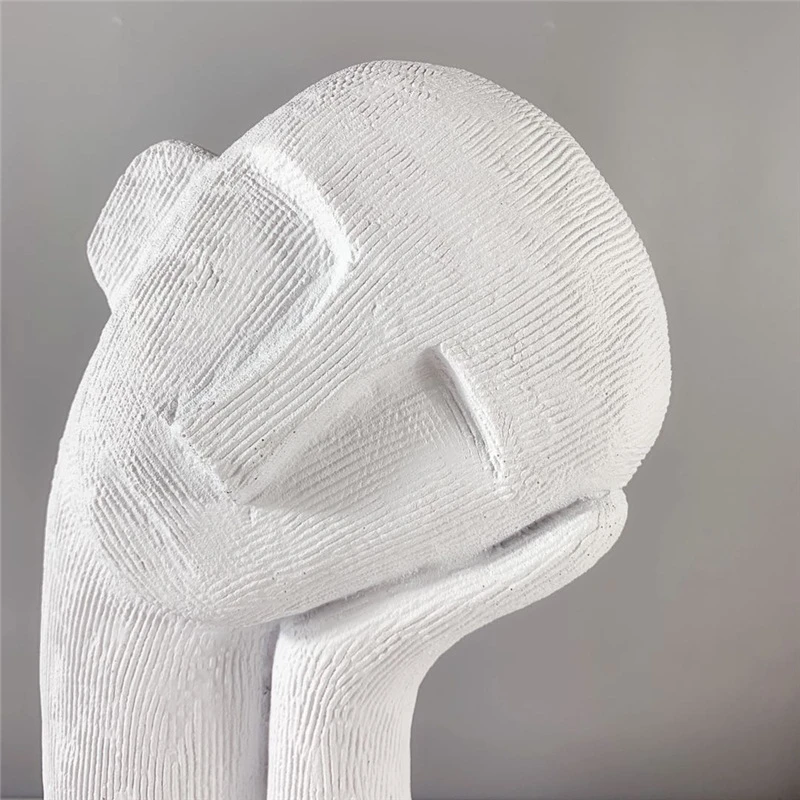Nordijska Smolo Minimalističen Belo Lice Slika Kiparstvo Dekoracijo Sintetičnih Portret Dekoracijo, Ki Živijo Vrtnarstvo Domače Dekoracijo