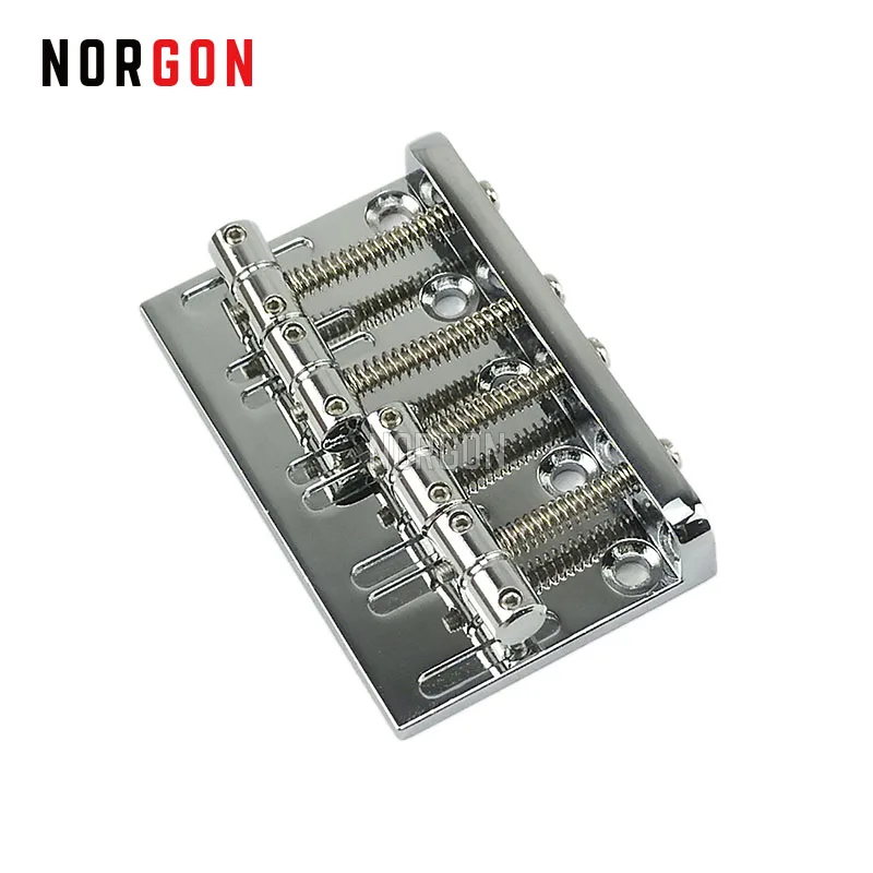 Norgon 4-String Električna Bas Kitara Most Črni in Srebrni Instrumentov, Nadomestni Deli in Oprema