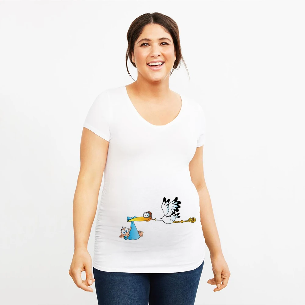 Nosečnice Porodniškega Oblačila To je Fant Noseča Smešno T-shirt Poletje Porodniškega Vrhovi Nosečnosti Napoved Novega Otroka Tee