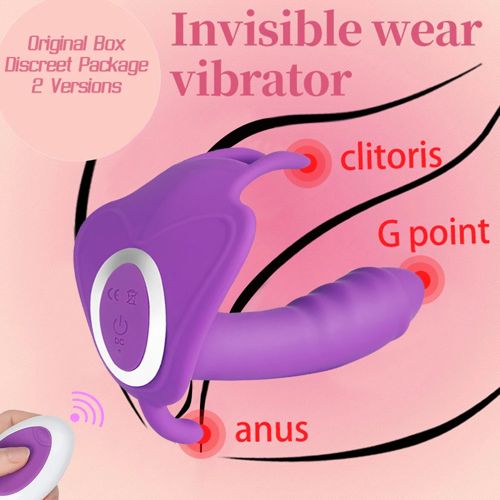 Nosljivi Dildo, Vibrator Brezžični Sex Igrače za Ženske G Spot Klitoris Spodbujanje Daljinski upravljalnik Vibrator Hlačke Sex Igrače Za Pare