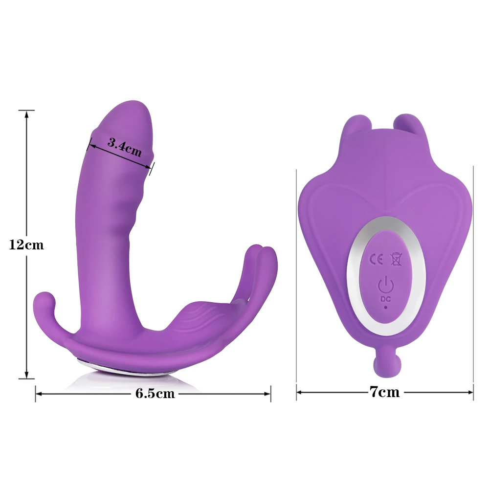 Nosljivi Metulj, Dildo, Vibrator Brezžični Sex Igrače za Ženske G Spot Klitoris Spodbujanje Daljinski upravljalnik Vibracijske Hlačke Odraslih Igrače