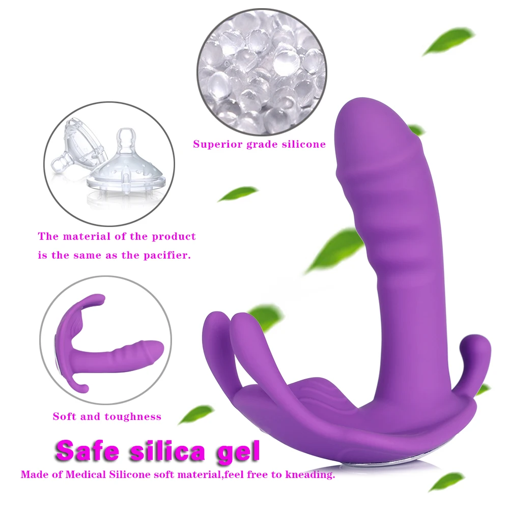 Nosljivi Metulj, Dildo, Vibrator Brezžični Sex Igrače za Ženske G Spot Klitoris Spodbujanje Daljinski upravljalnik Vibracijske Hlačke Odraslih Igrače