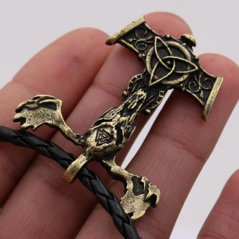 Nostalgija Thor Kladivo Mjolnir Ogrlico, Obesek Norse Viking Odin Valknut Trojice Simboli Amulet