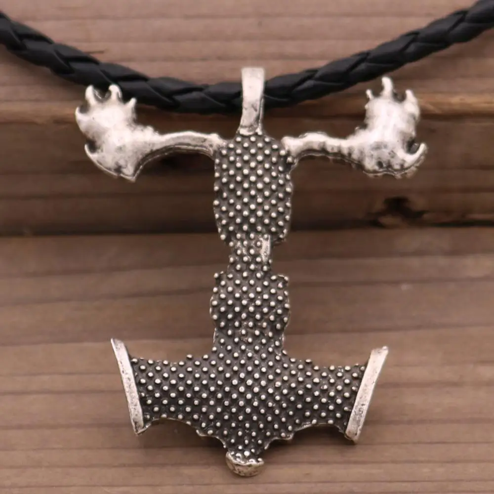 Nostalgija Thor Kladivo Mjolnir Ogrlico, Obesek Norse Viking Odin Valknut Trojice Simboli Amulet