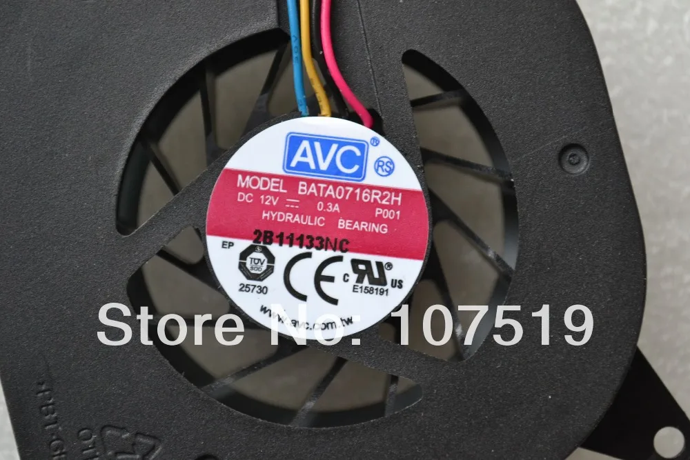 Nov CPU Hladilni Ventilator za Lenovo AVC BATA0716R2H 12V 0,3 4-žice