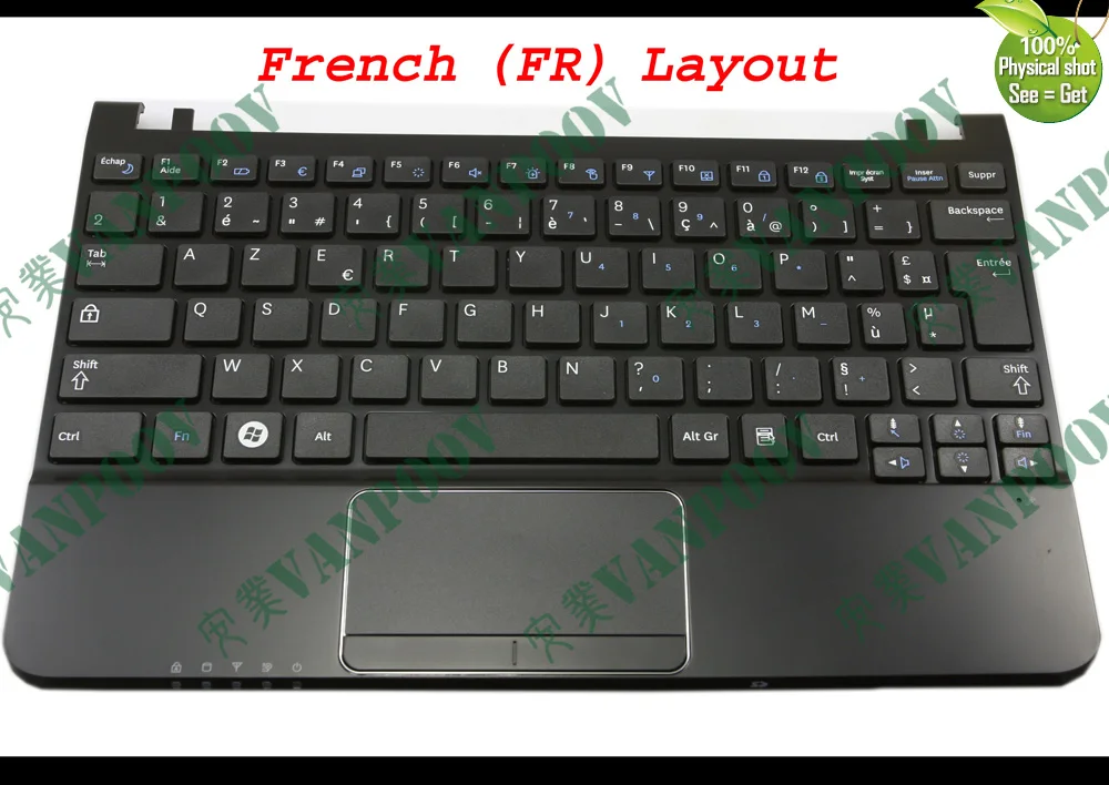 Nov Laptop tipkovnici pri podpori za dlani (+Zvočnik) za Samsung NP - NC110 NC 110 francoski FR AZERTY Clavier - 9Z.N7CSN.00F