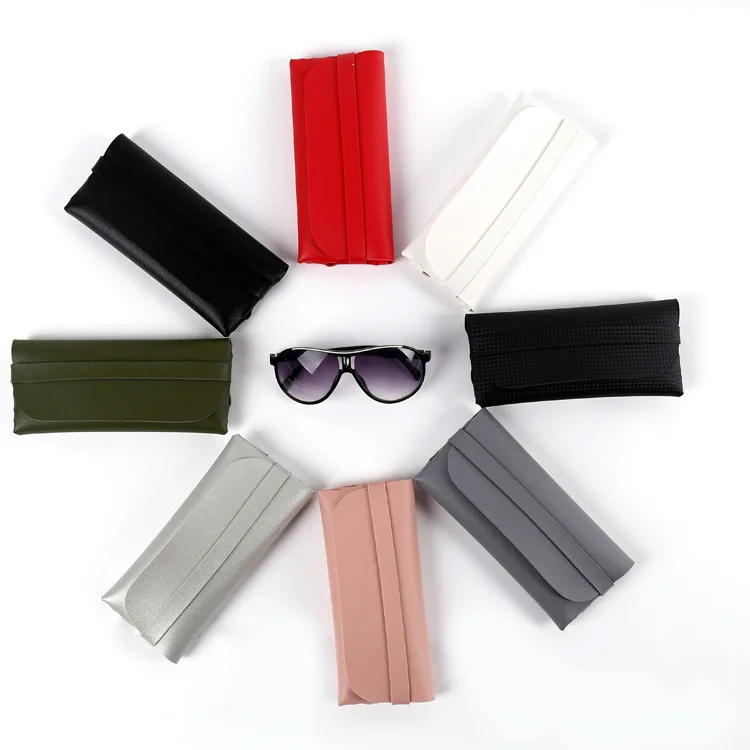 NOV Prenosni sončna Očala za Branje Očala Primeru Modni Črno Bela, Ročno izdelana PVC Usnje sončna Očala Vrečko za Ženske/Moške Očala Polje
