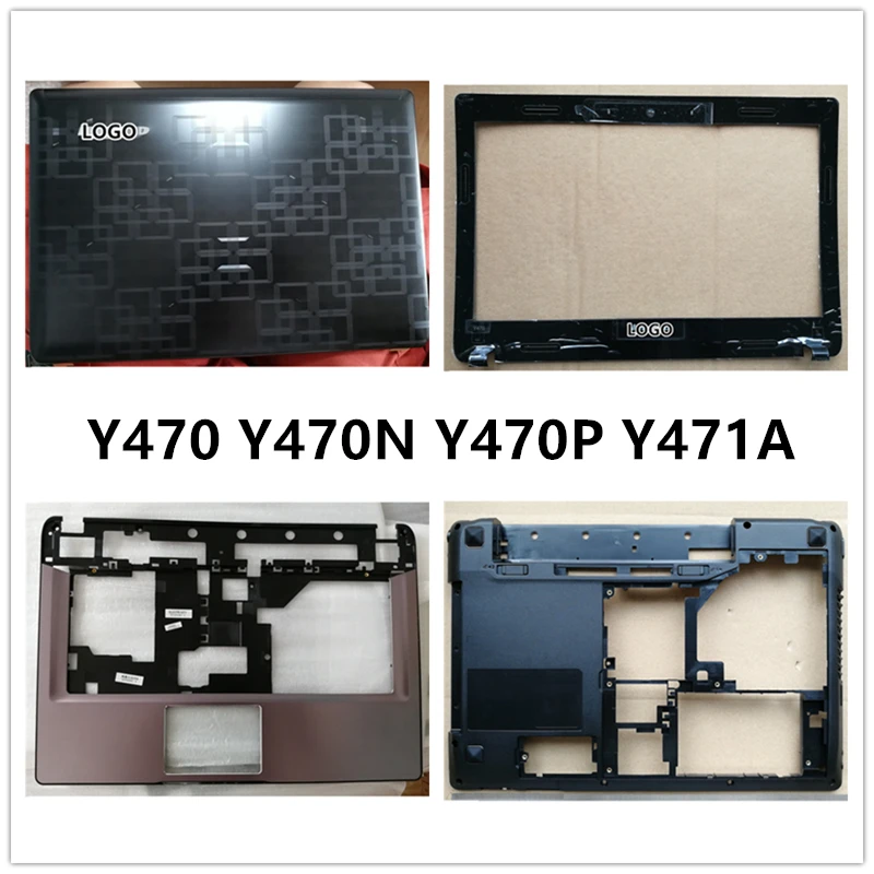 Nov prenosnik Lenovo IdeaPad Y470 Y470N Y470P Y471A LCD Hrbtni Pokrovček Zgornjem Primeru/Sprednjo Ploščo/podpori za dlani/Dnu Osnovno Kritje Primera/tečaj