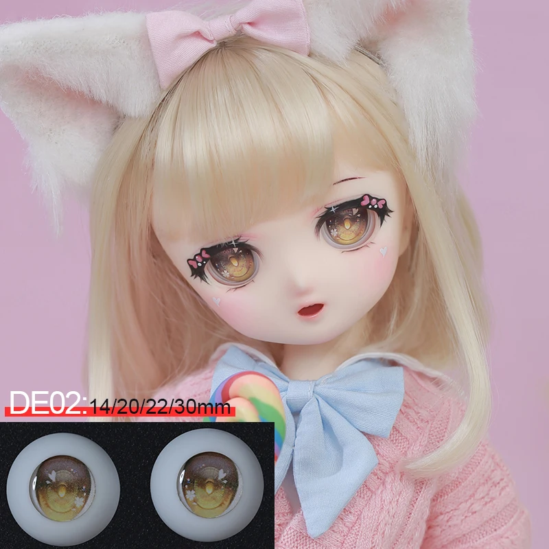 Nov Prihod BJD Risanka Smolo Zrkla Brezplačna dostava DE01 DE02 14 mm 20 mm 22 mm 30 mm Anime Slika oči BJD Lutka dodatki