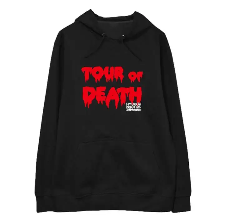Nov prihod hyukoh 5 let tour smrti koncert isti tiskanje puloverju s kapuco unisex kpop runo/tanko majica