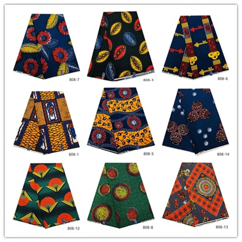 Nov prihod Poliester Ankara Afriške vosek krpo zagotovljena pravi pravi vosek tiskanje tkanine Afriške mozaik tekstilne 808