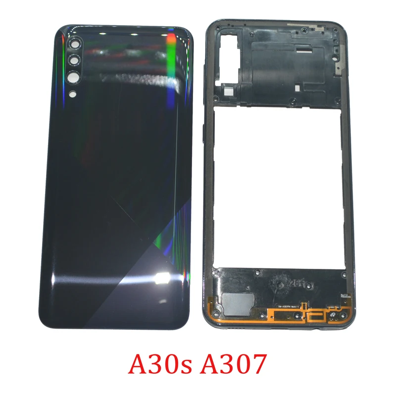 Nov Stanovanjski Okvir Zadnji Pokrovček Za Samsung A30S A307 A307F A307G A307FN Original Telefon Zadnji pokrov Baterije Plošča Z Objektiva