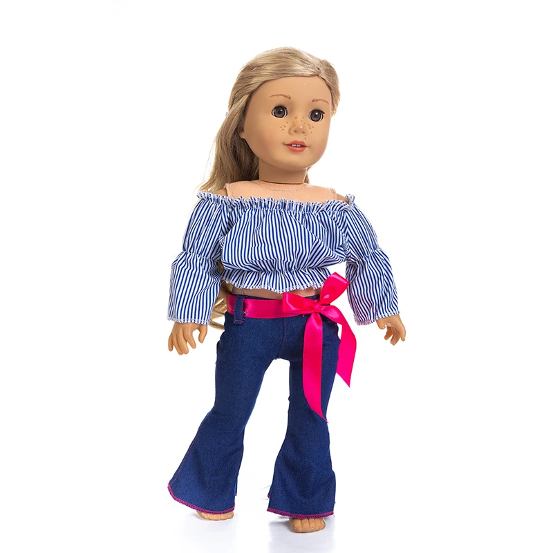 Nov Trak denim Primerni za American Dekle Lutka Obleko 18-palčna Lutka Božič Dekle Darilo(samo prodajajo oblačila)
