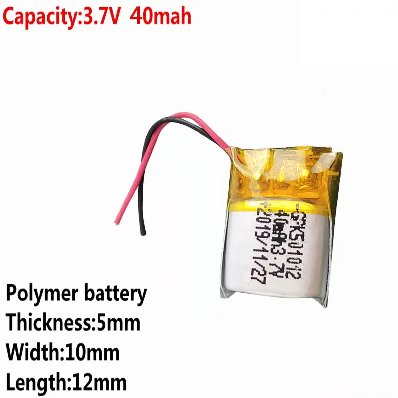 Nova baterija Dobro Qulity 3,7 v litij-polimer baterija 40mah 501012 je primerna za I7 bluetooth slušalke MP3, MP4
