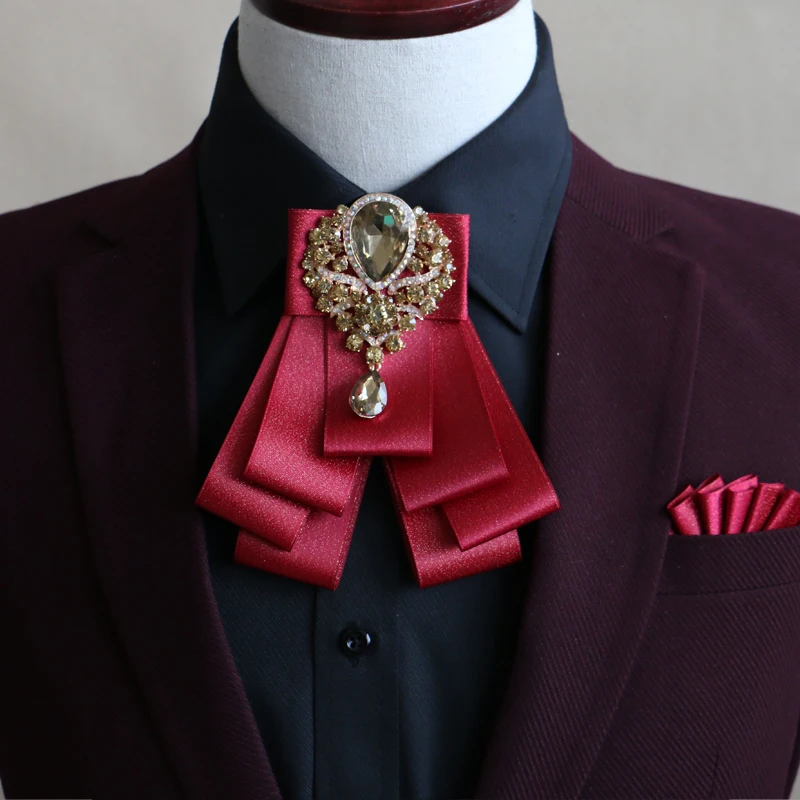 Nova Brezplačna Dostava moda casual Moški moški novo visoko-kakovostni razred diamond vozel in lok kravato korejski ženina groomsman Headdress