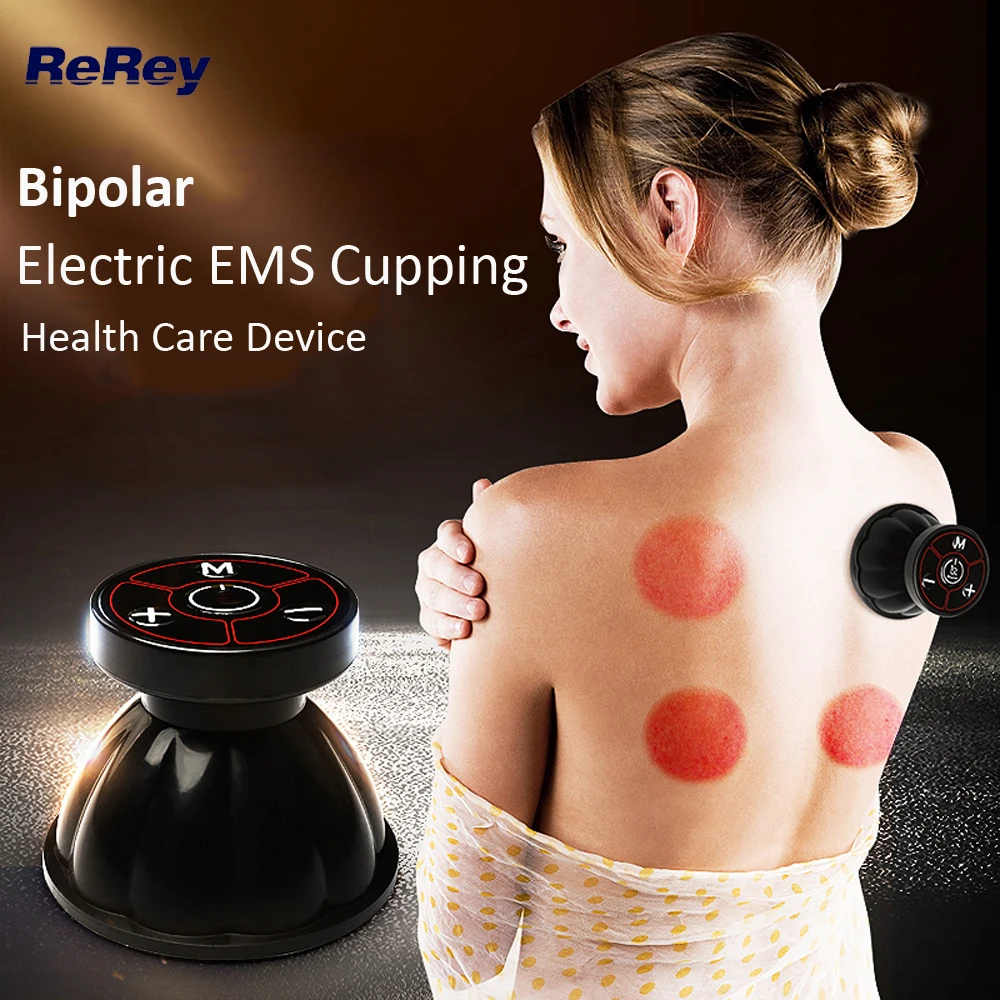 Nova Električna Bipolarna EMS Cupping Vratu Nazaj Roko Masaža Telesa Detox Zdravje Nega Naprave Mikro EMS Stimulacije Lajšanje Bolečin Elektrod